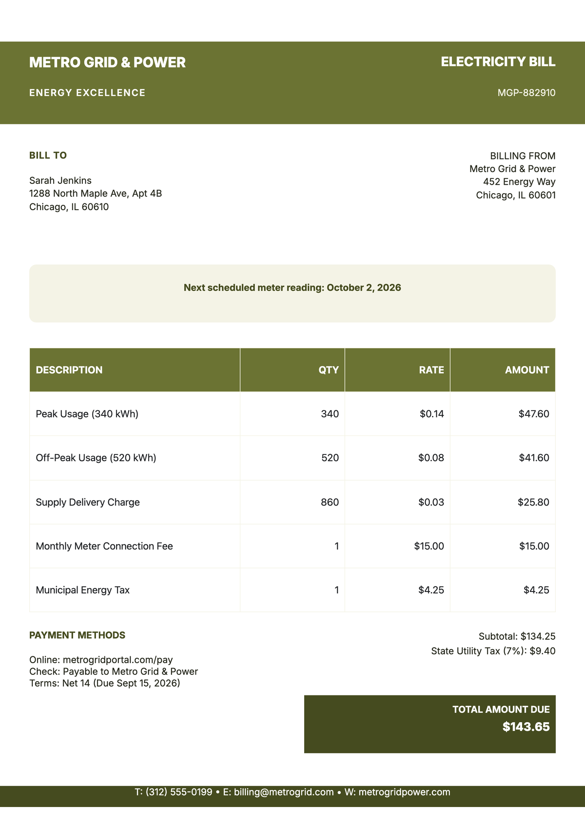 Electricity Bill
