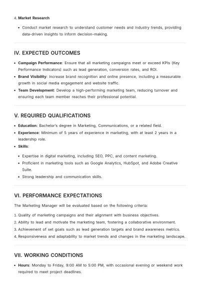 Free Professional Employee Responsibilities Template to Edit Online