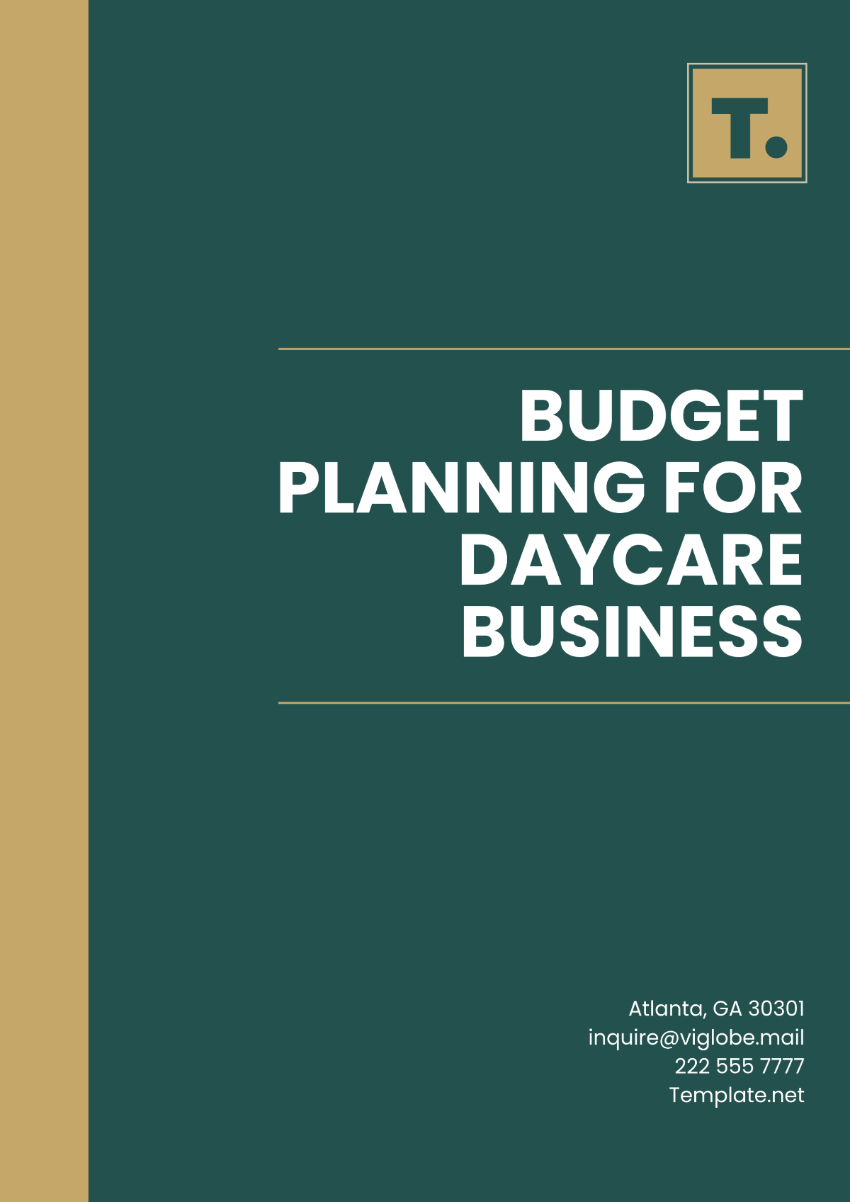 Budget Planning for Daycare Business Template - Edit Online & Download