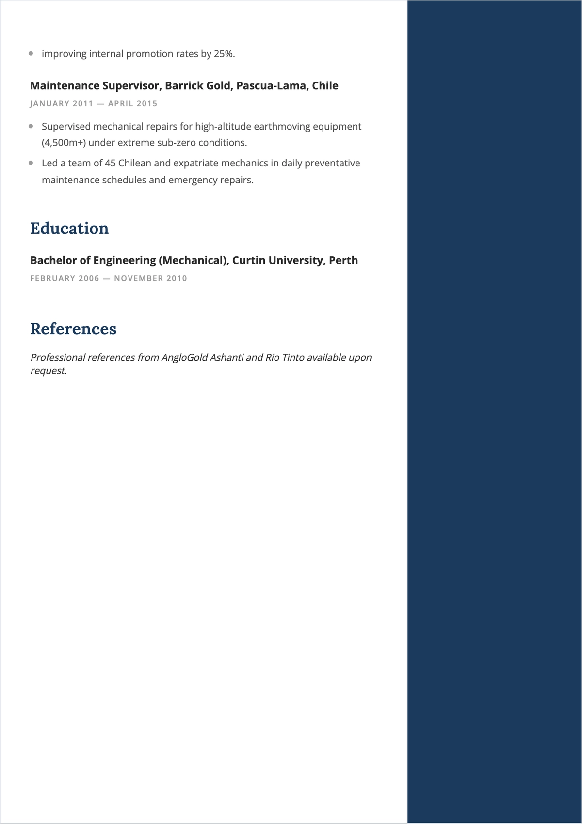 Free Remote Site Maintenance Manager ATS Resume Template