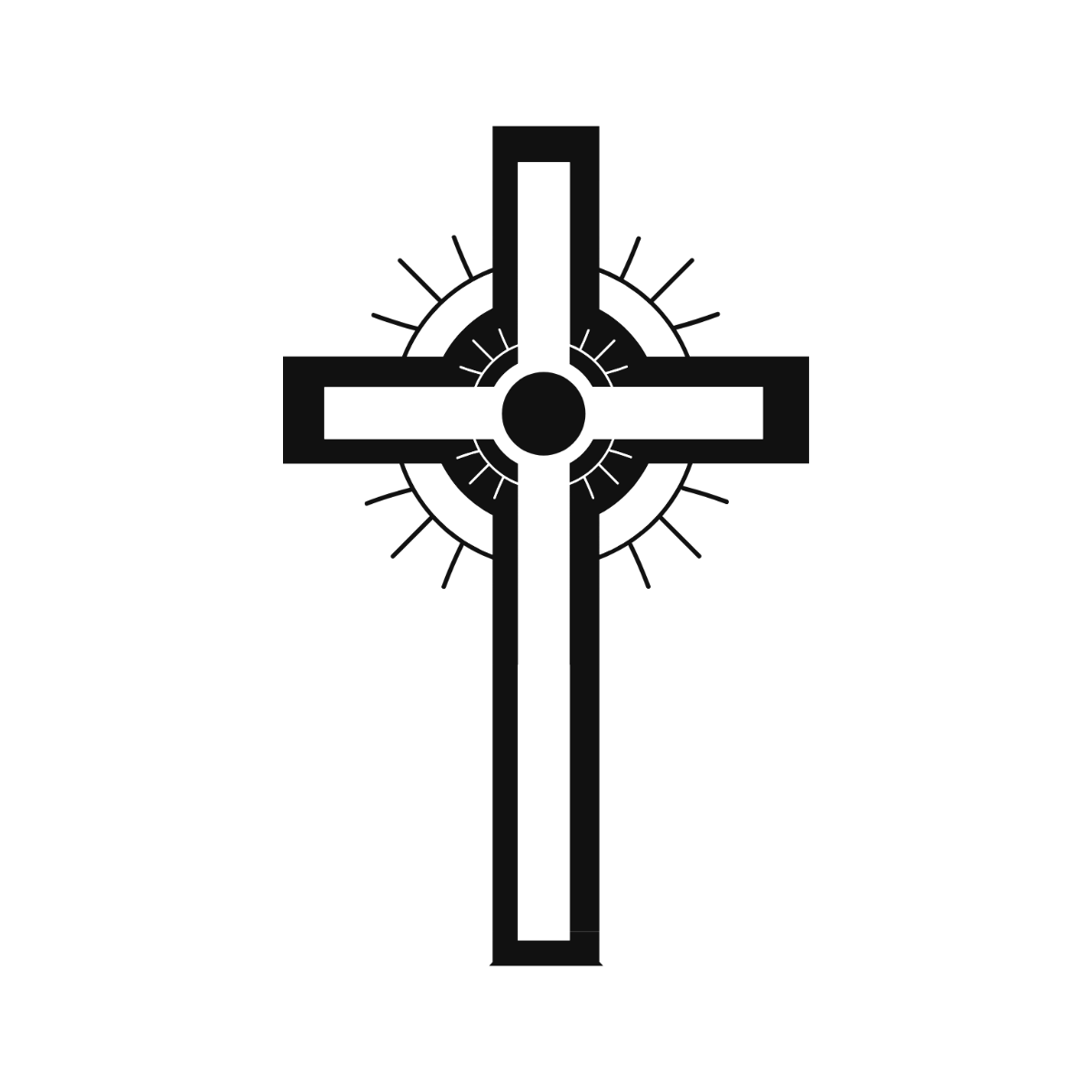 Free Black and White Cross Clipart Template - Edit Online & Download