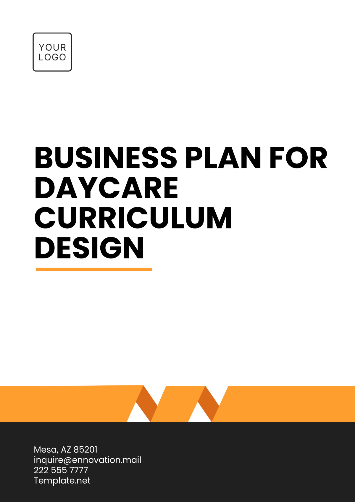 Daycare Curriculum Design Business Plan Template - Edit Online & Download