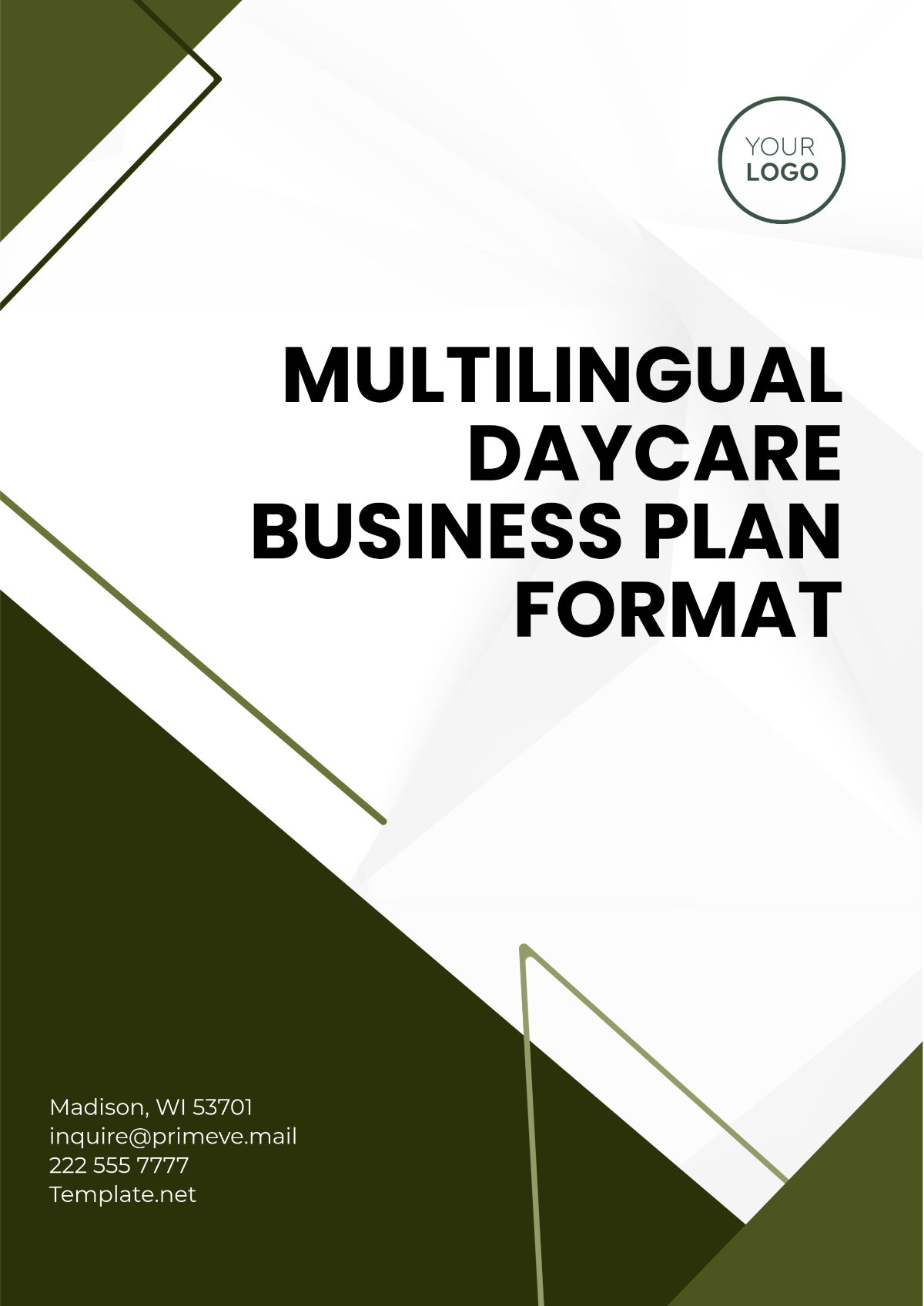 Multilingual Daycare Business Plan Format Template - Edit Online & Download