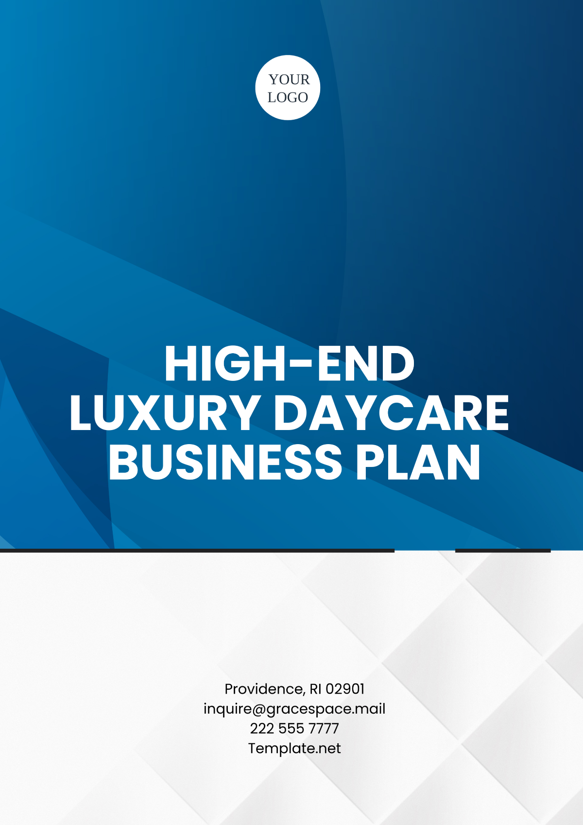 High-End Luxury Daycare Business Plan Template - Edit Online & Download