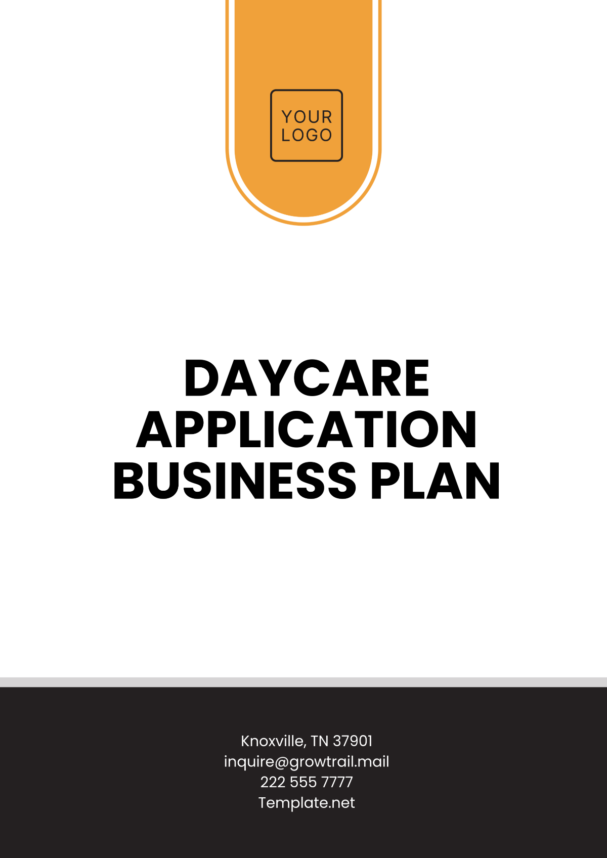 Printable Daycare Application Business Plan Template - Edit Online & Download