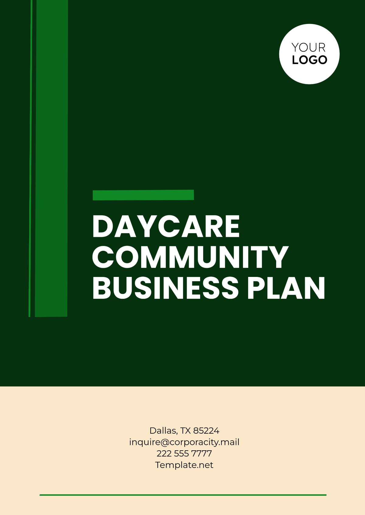 Daycare Community Business Plan Template - Edit Online & Download