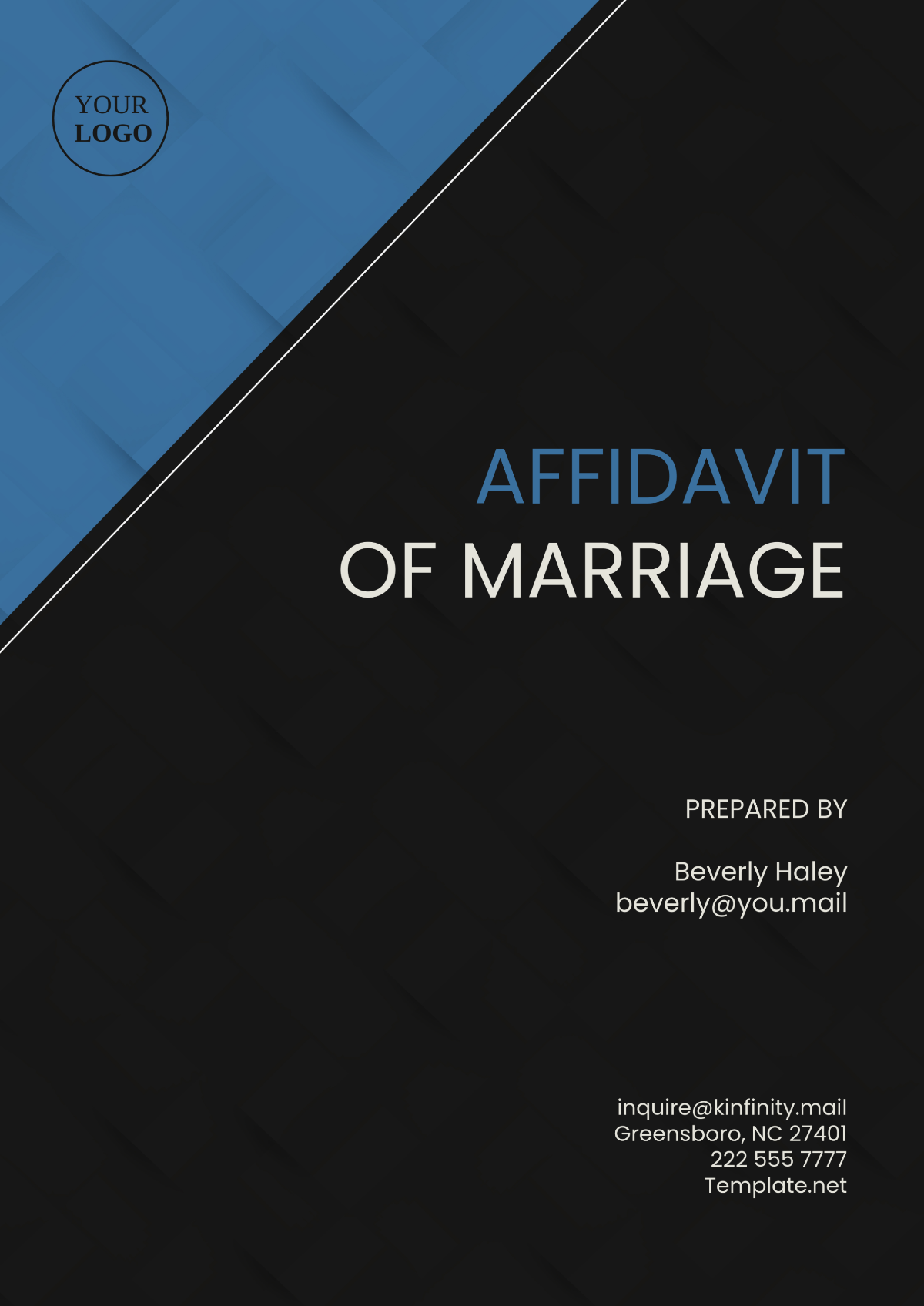 Affidavit of Marriage Template - Edit Online & Download