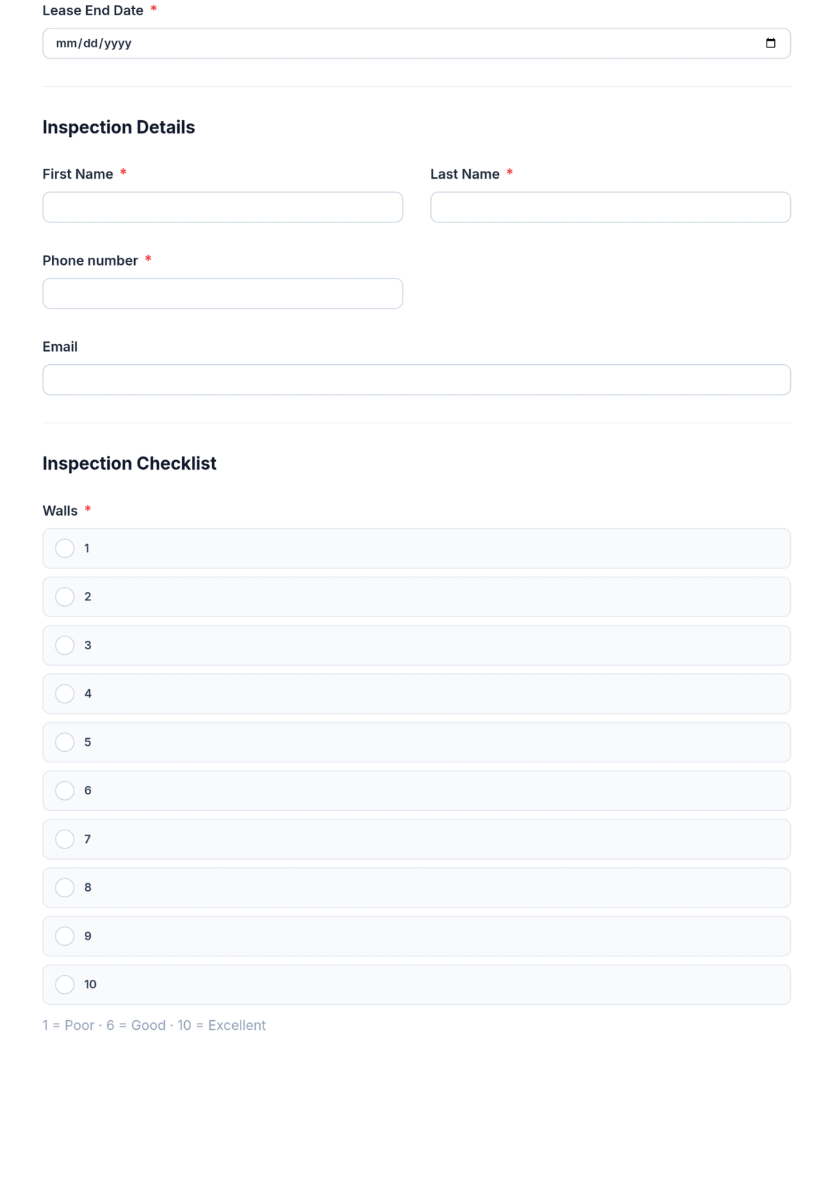 Free Rental Property Inspection Form Template & AI Maker