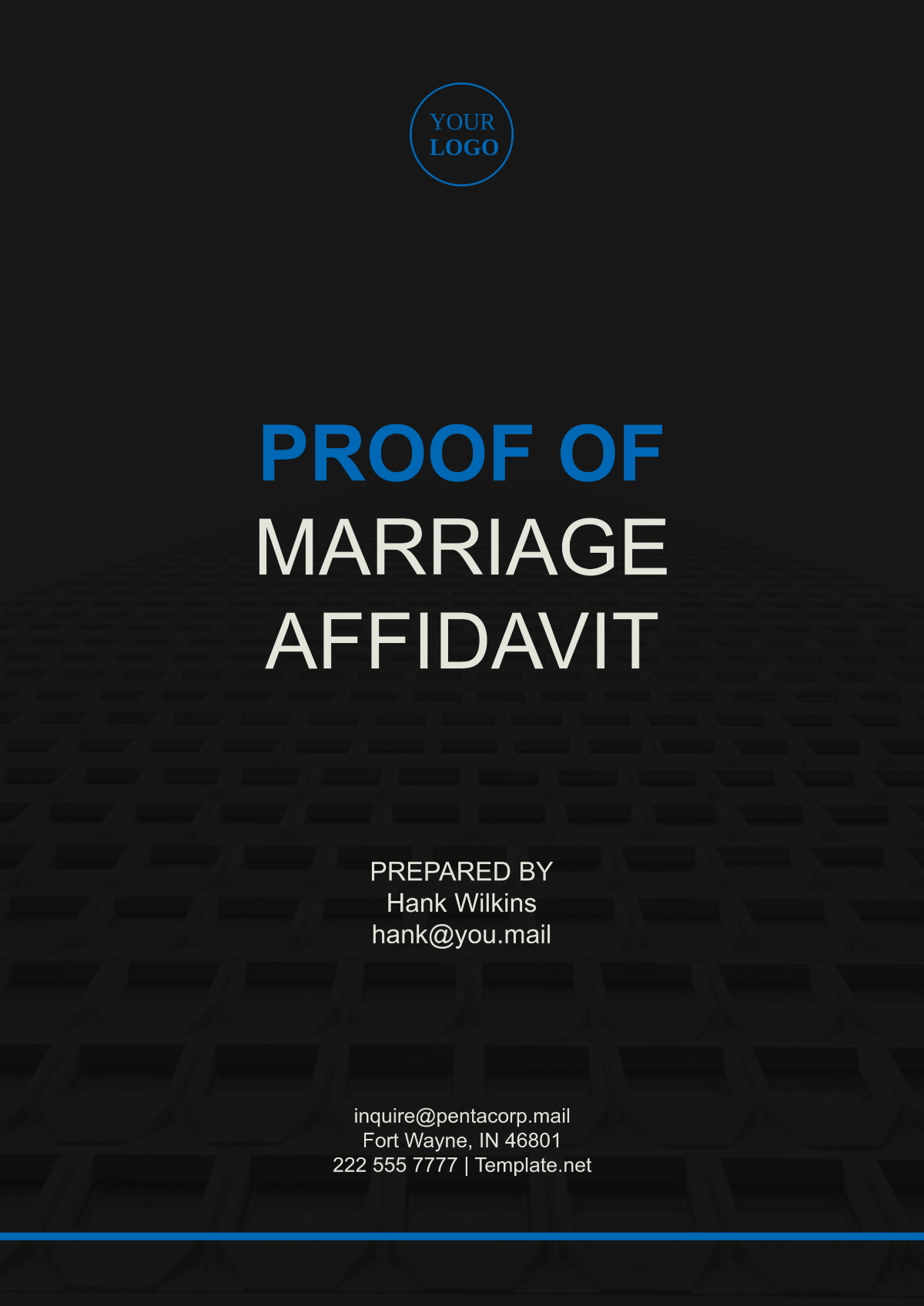 Professional Proof of Marriage Affidavit Template - Edit Online & Download