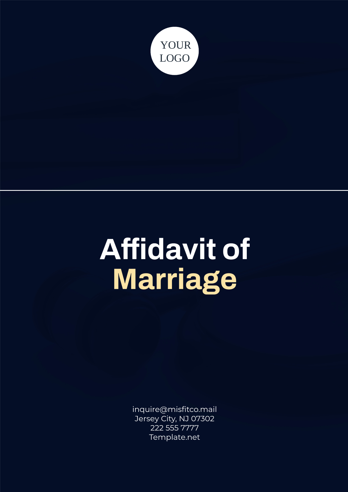 Sample Affidavit of Marriage Template - Edit Online & Download