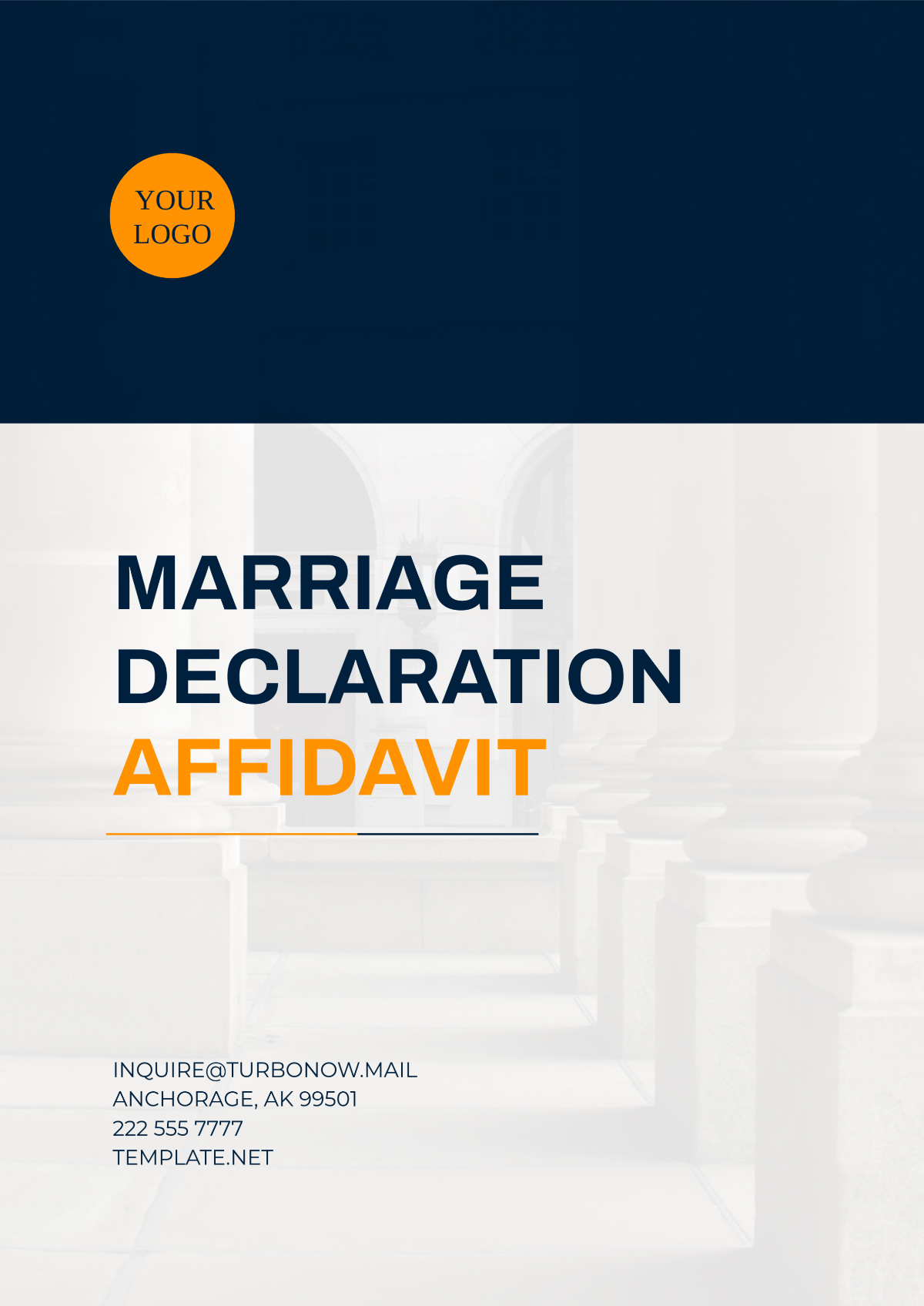 Marriage Declaration Affidavit Template - Edit Online & Download