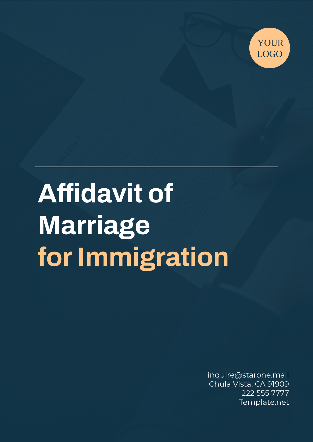 Affidavit of Marriage for Immigration Template - Edit Online & Download