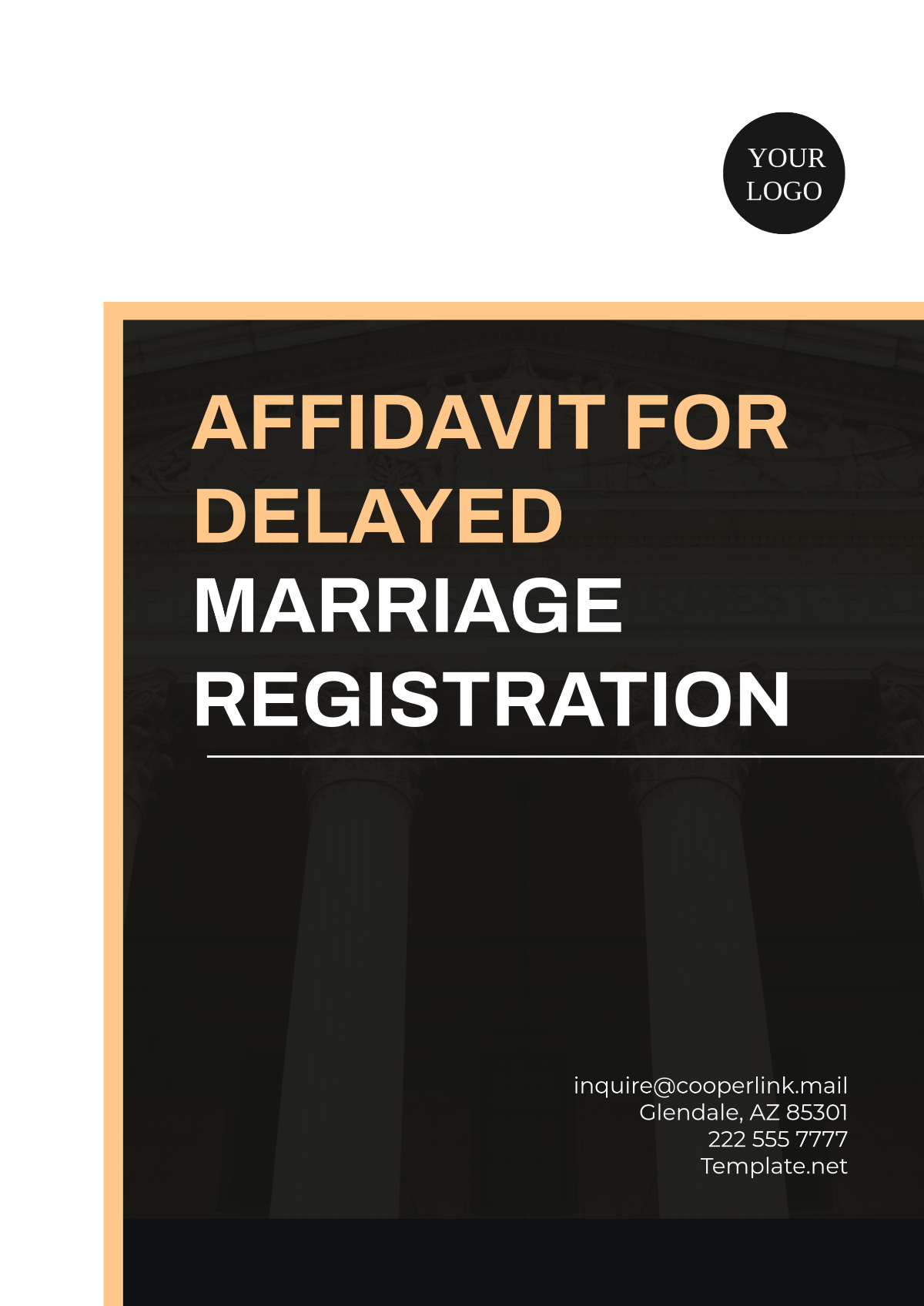 Affidavit for Delayed Marriage Registration Template - Edit Online & Download