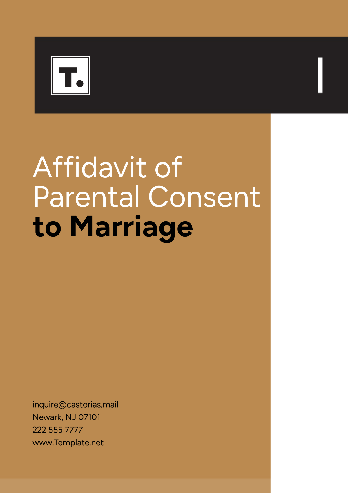 Affidavit of Parental Consent to Marriage Template - Edit Online & Download