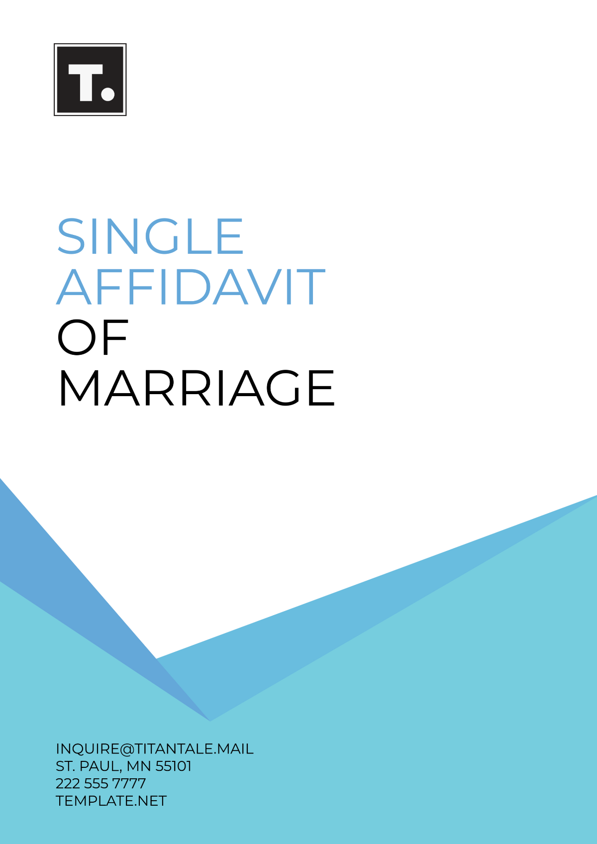 Single Affidavit of Marriage Layout Template - Edit Online & Download