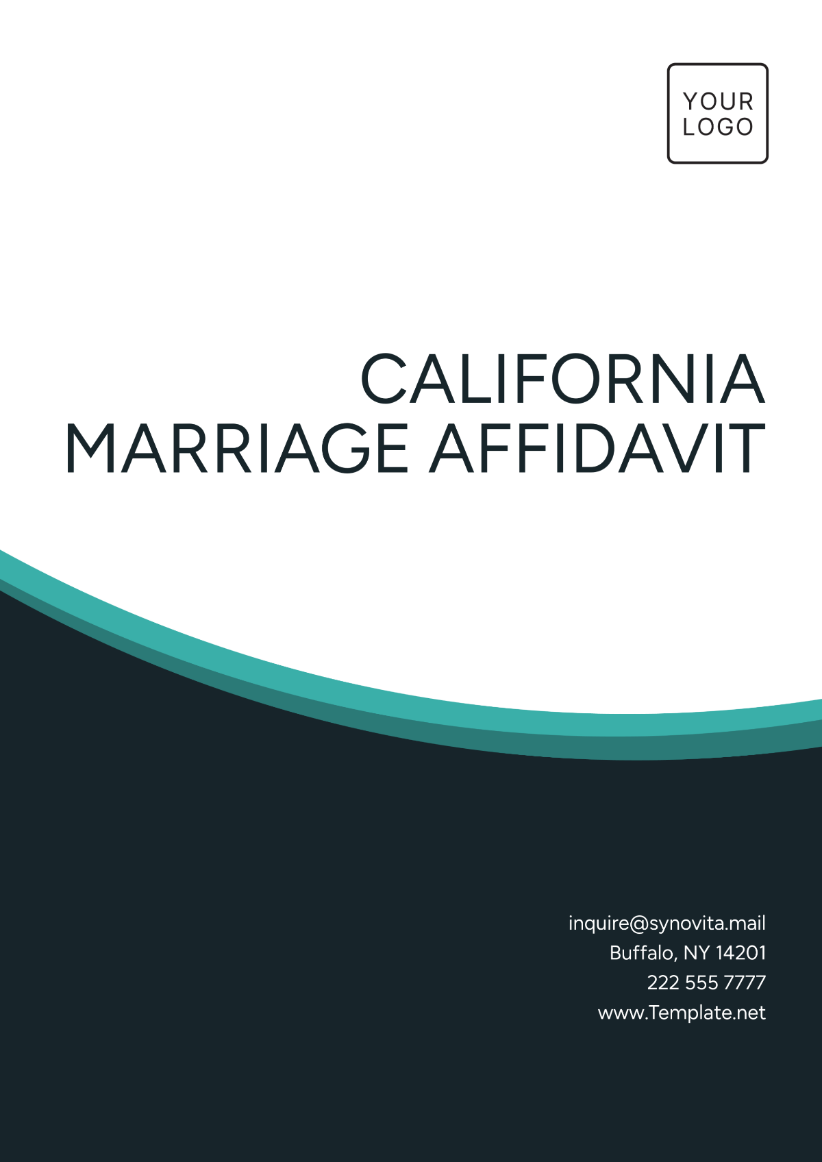 California Marriage Affidavit Template - Edit Online & Download