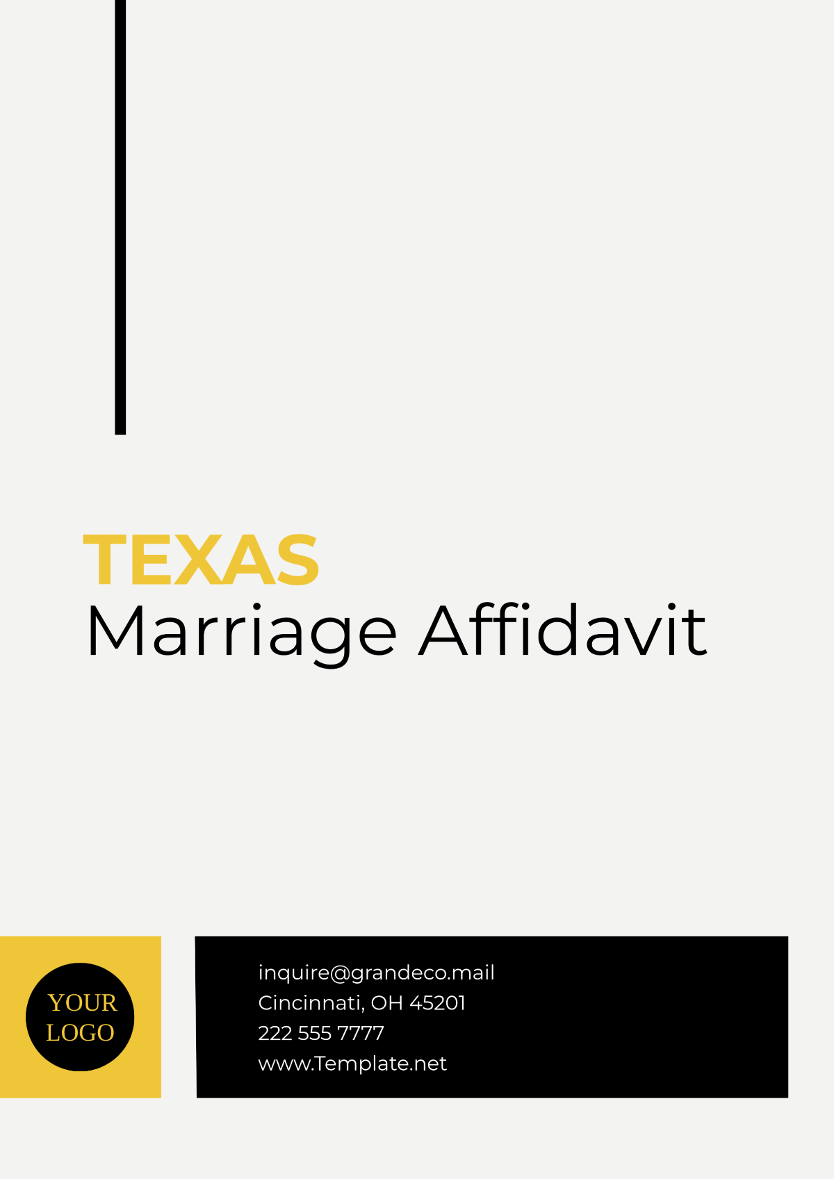 Texas Marriage Affidavit Template - Edit Online & Download