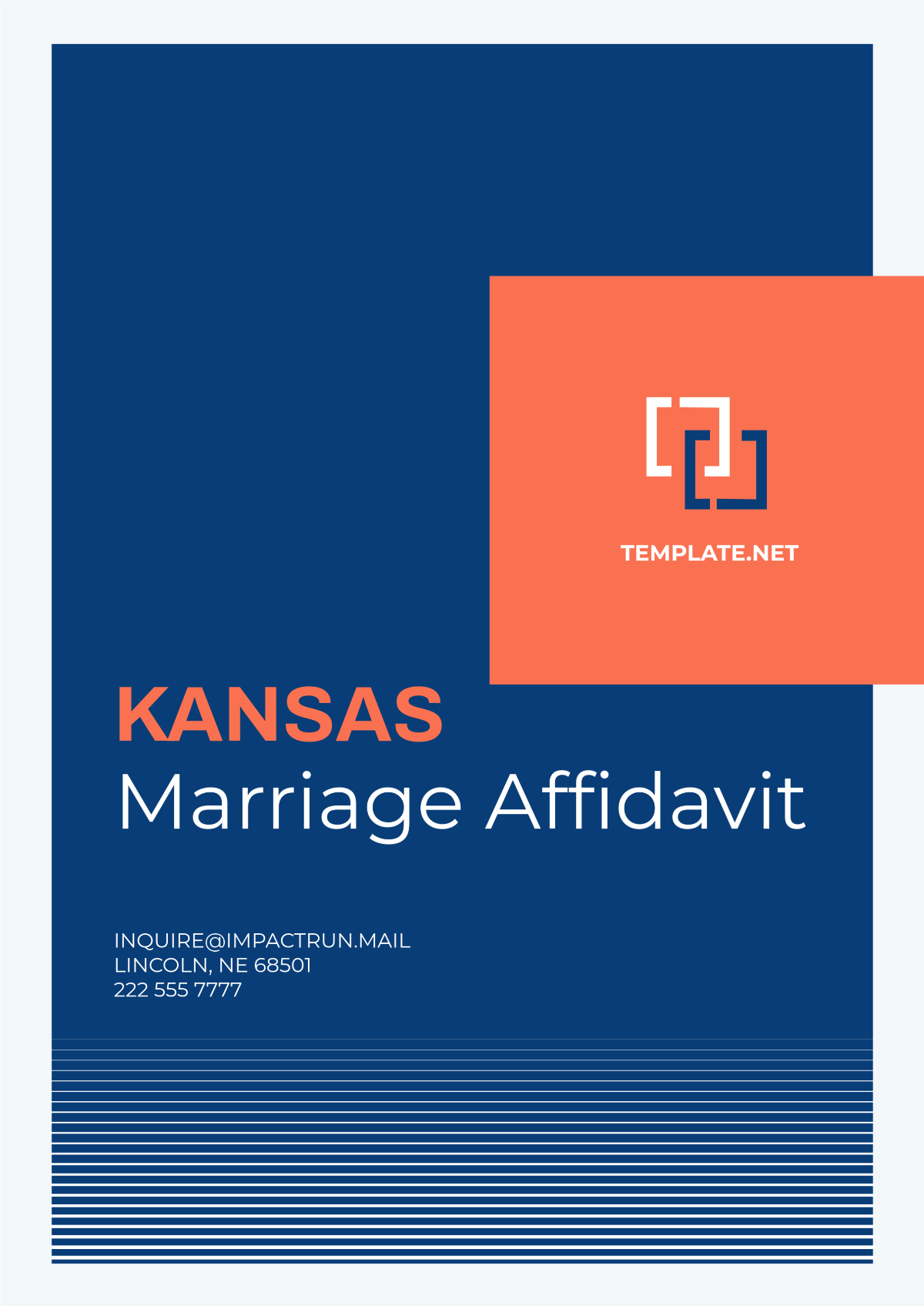 Kansas Marriage Affidavit Template - Edit Online & Download