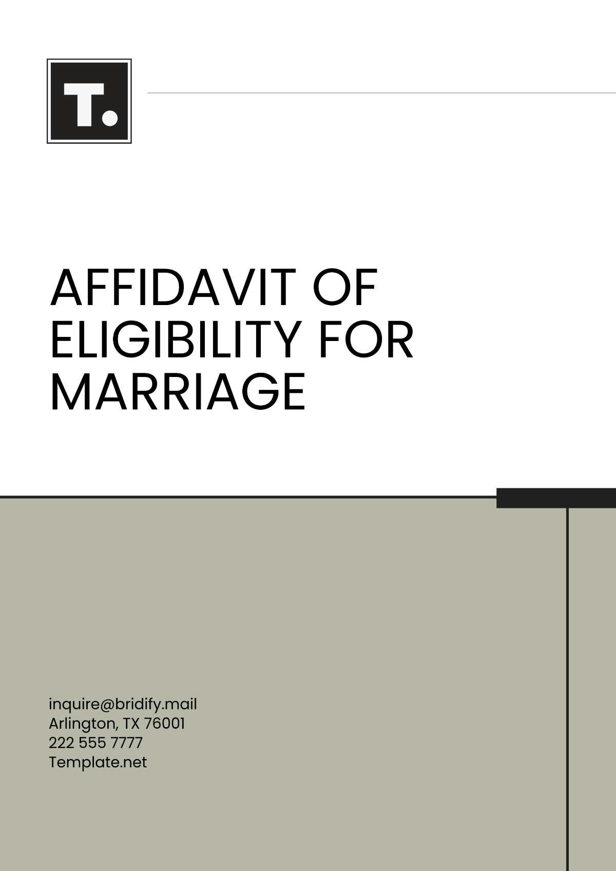 Affidavit of Eligibility for Marriage Format Template - Edit Online & Download