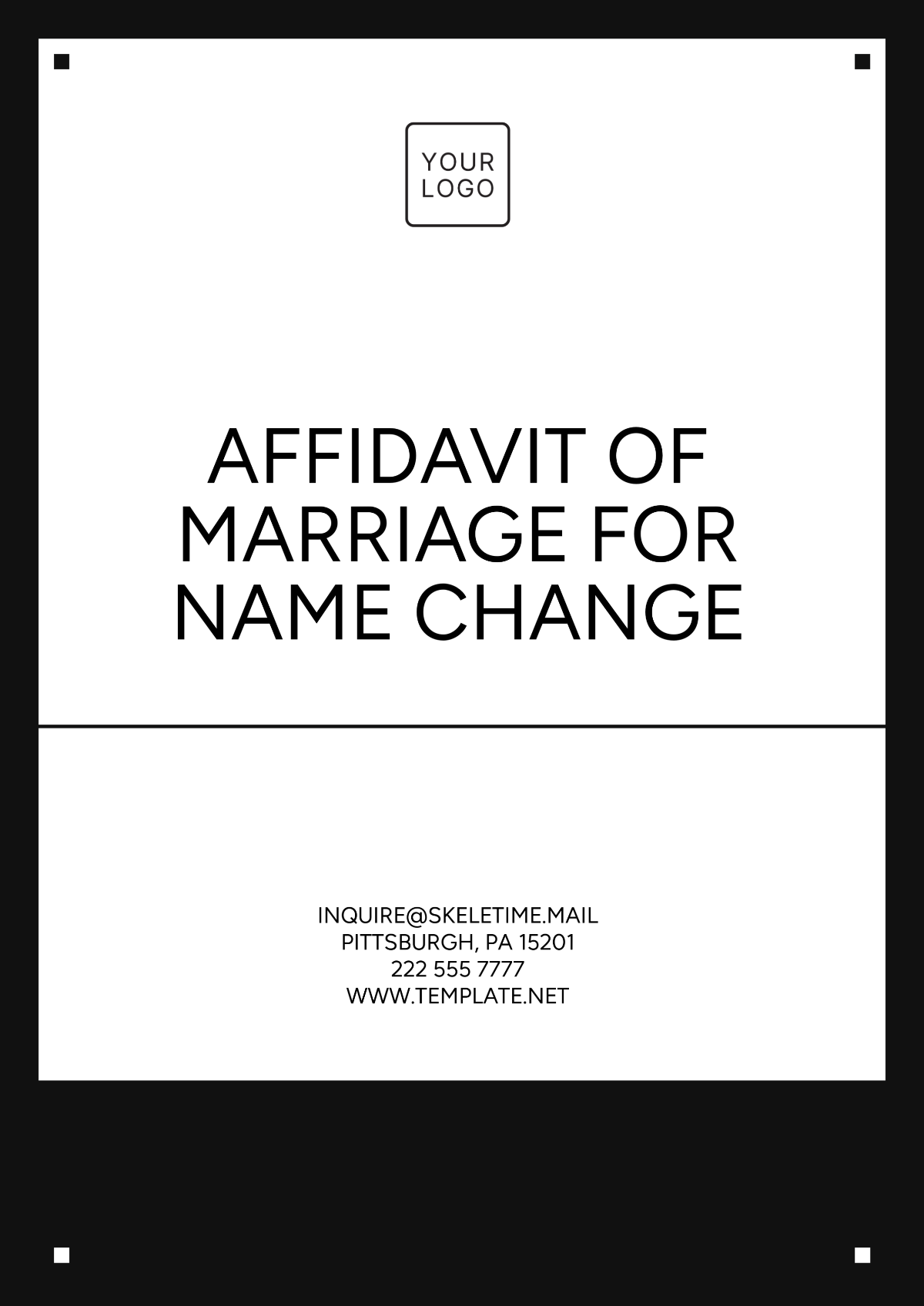 Affidavit of Marriage for Name Change Template - Edit Online & Download