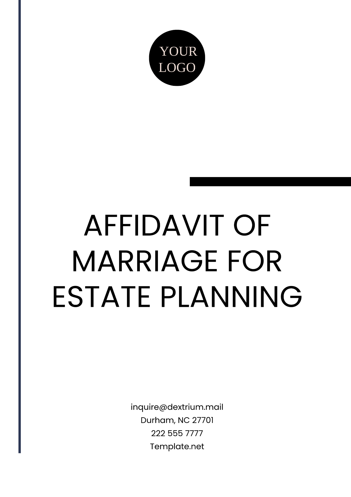 Affidavit of Marriage for Estate Planning Template - Edit Online & Download