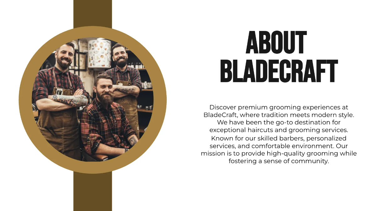 Free Barber Shop Presentation Template to Edit Online