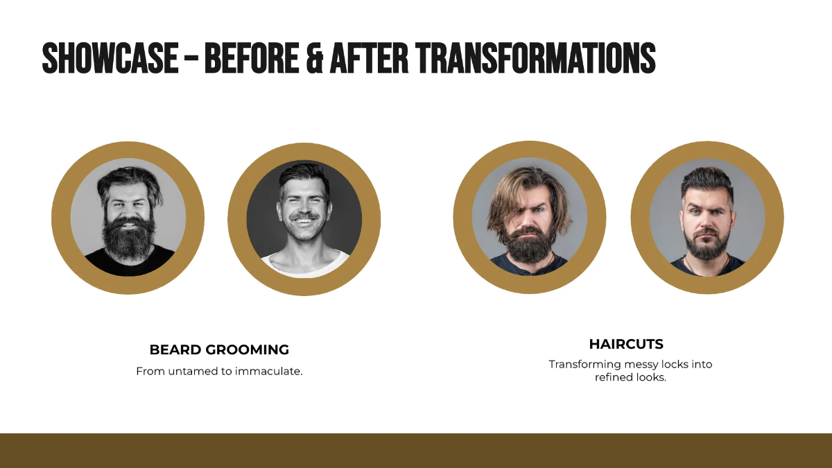 Free Barber Shop Presentation Template to Edit Online