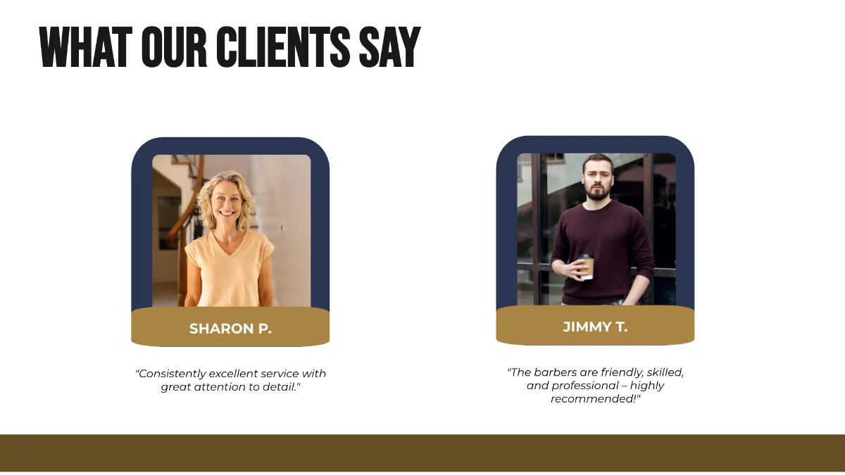 Free Barber Shop Presentation Template to Edit Online