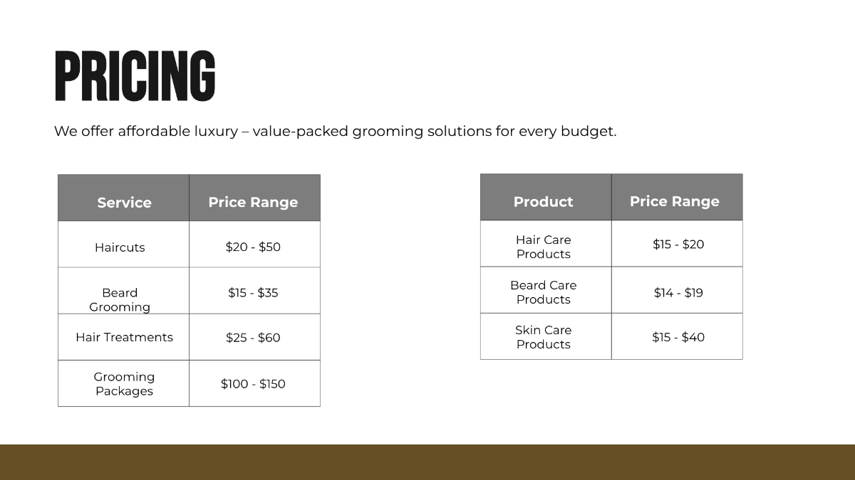 Free Barber Shop Presentation Template to Edit Online