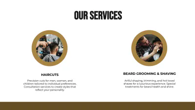 Free Barber Shop Presentation Template to Edit Online