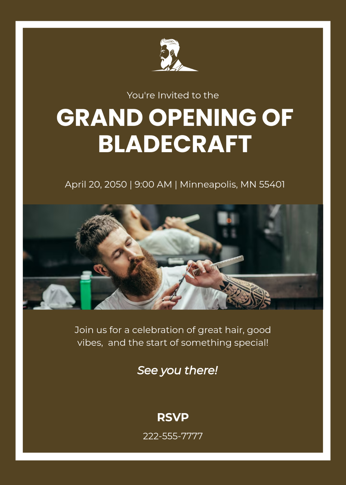 Barber Shop Grand Opening Invitation Template - Download | Template.net