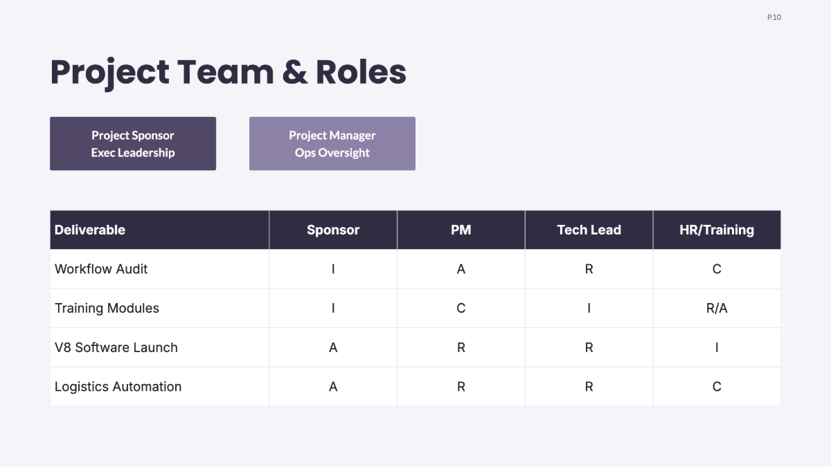 Free Management Project Plan Template to Edit Online