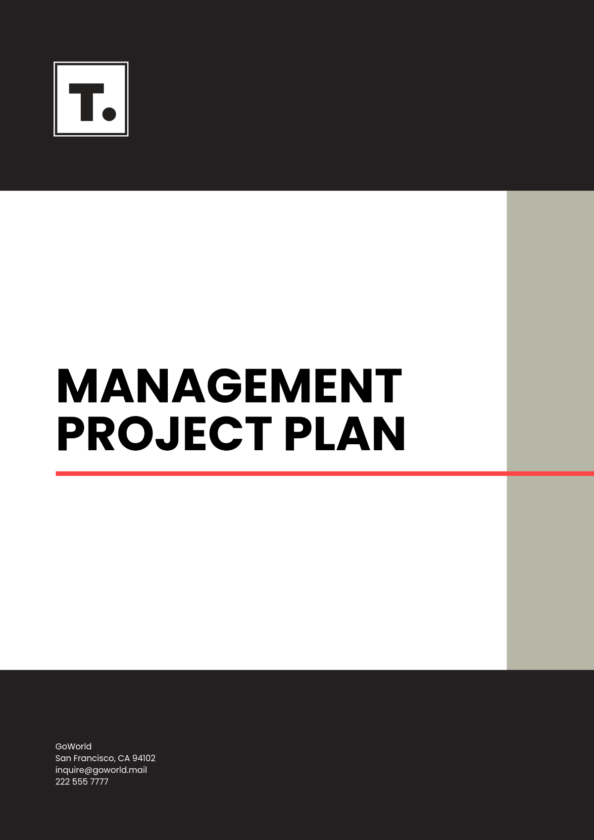 Management Project Plan Template - Edit Online & Download