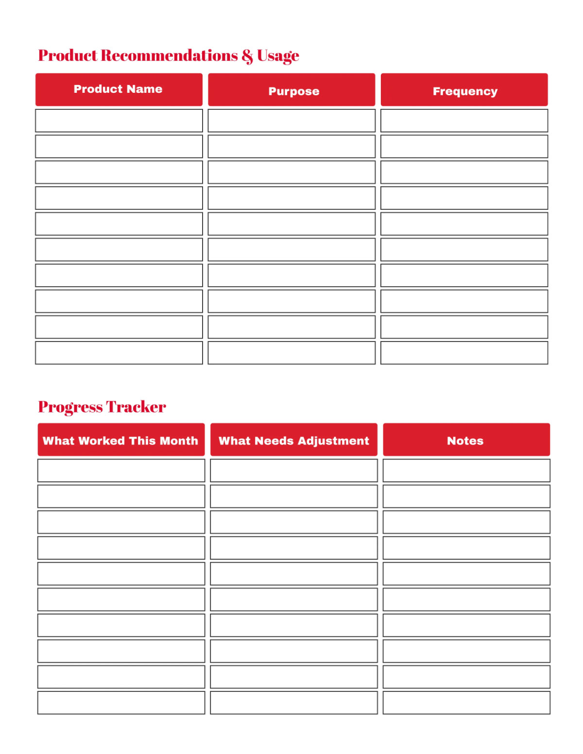 Free Beauty Parlor Skin Care Routine Planner Template to Edit Online