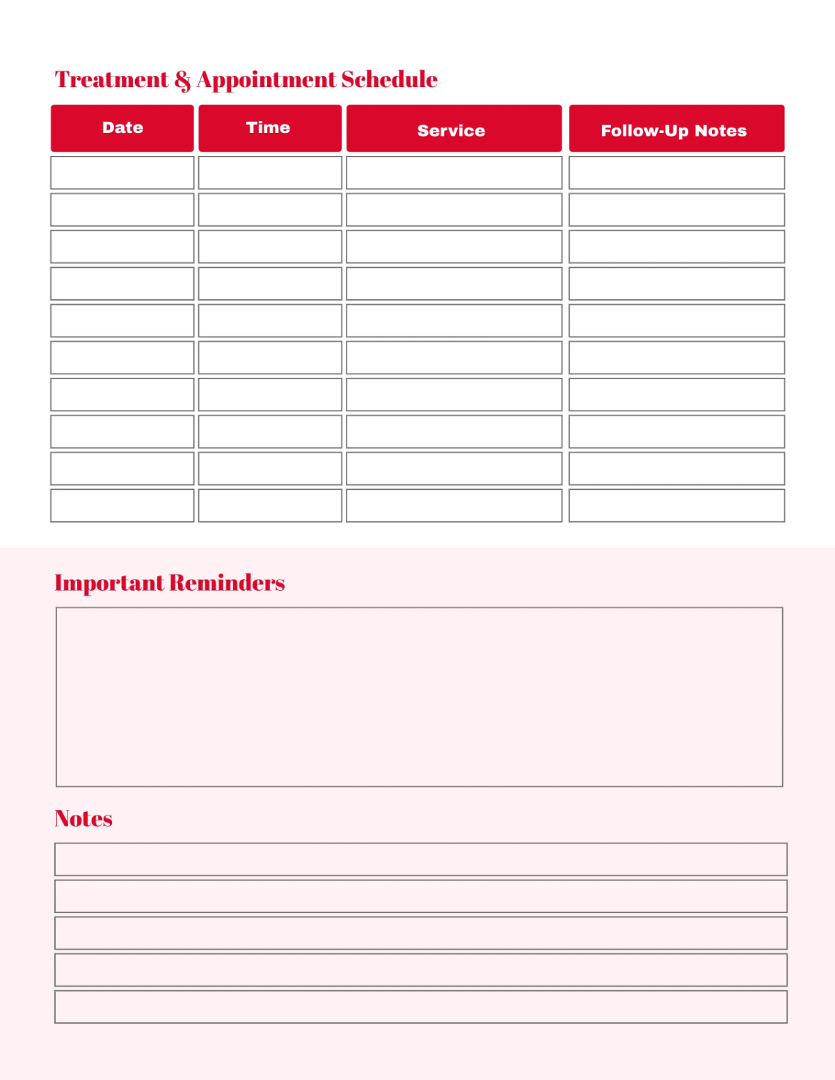 Free Beauty Parlor Skin Care Routine Planner Template to Edit Online