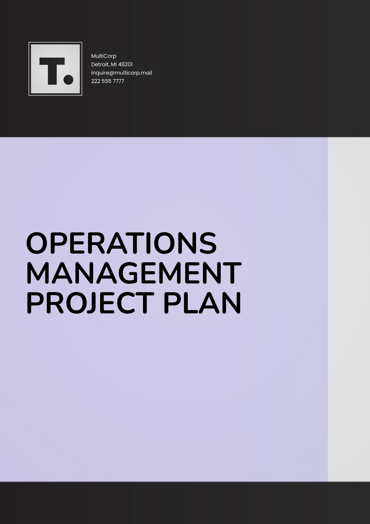 Operations Management Project Plan Template - Edit Online & Download