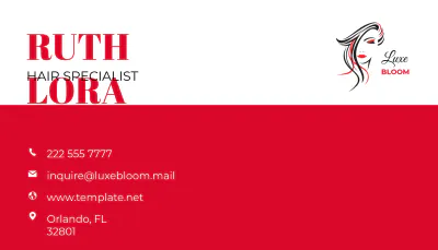 Free Beauty Parlor Visiting Card Template to Edit Online