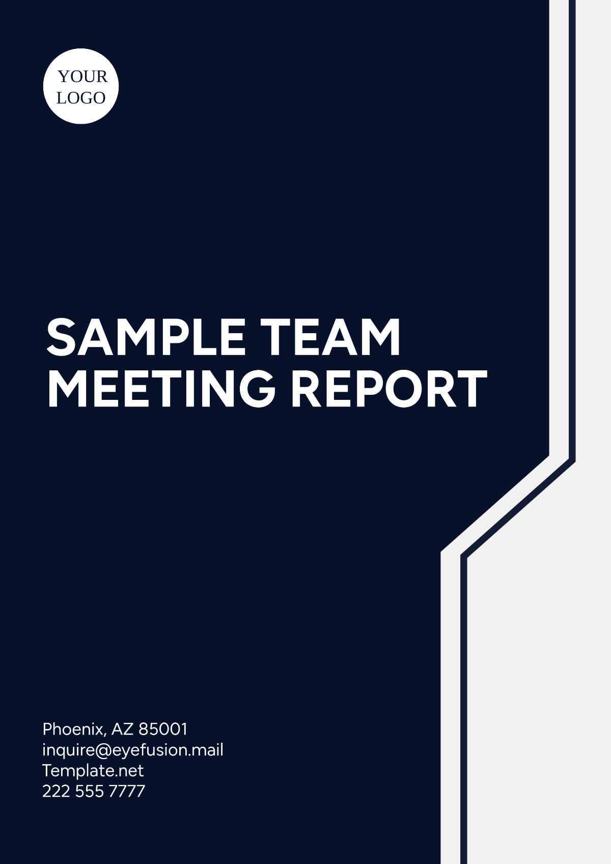 Sample Team Meeting Report Template