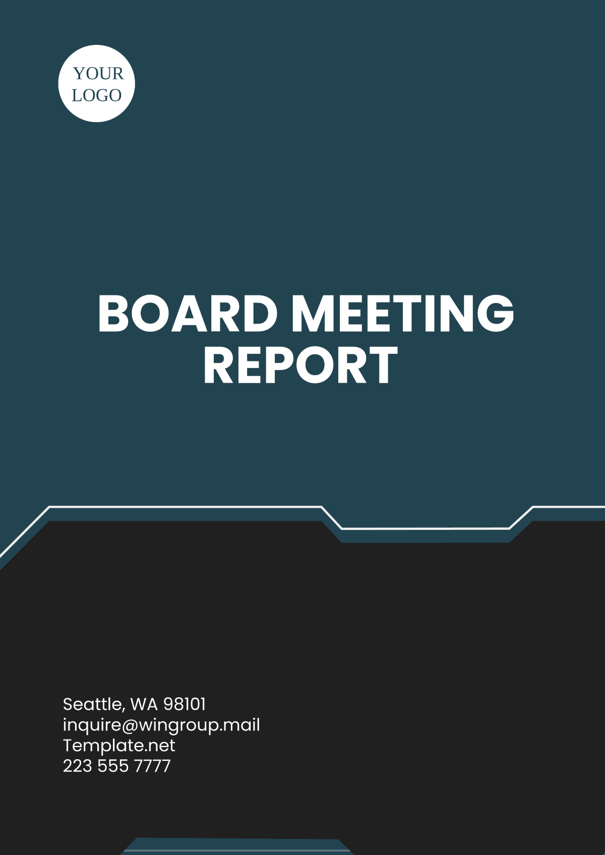 Board Meeting Report Template