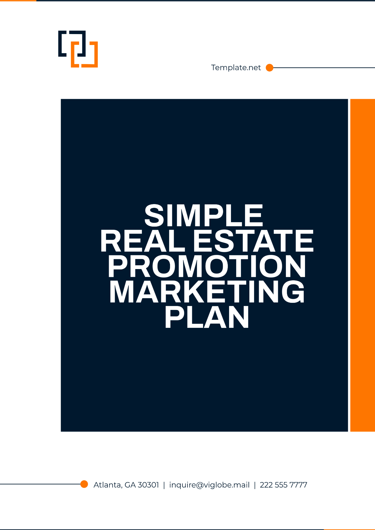 Simple Real Estate Promotion Marketing Plan Template - Edit Online & Download