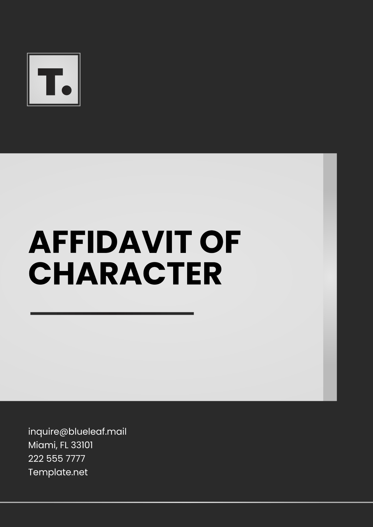 Sample Character Affidavit Template - Edit Online & Download