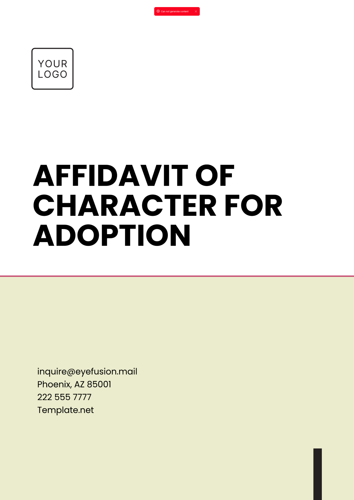 Affidavit of Character for Adoption Template - Edit Online & Download