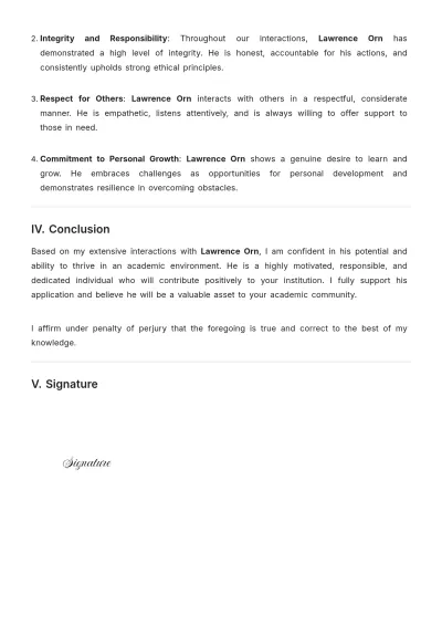 Free Affidavit of Character for School Application Template to Edit Online