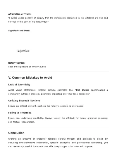 Free How to Write an Affidavit of Character to Edit Online