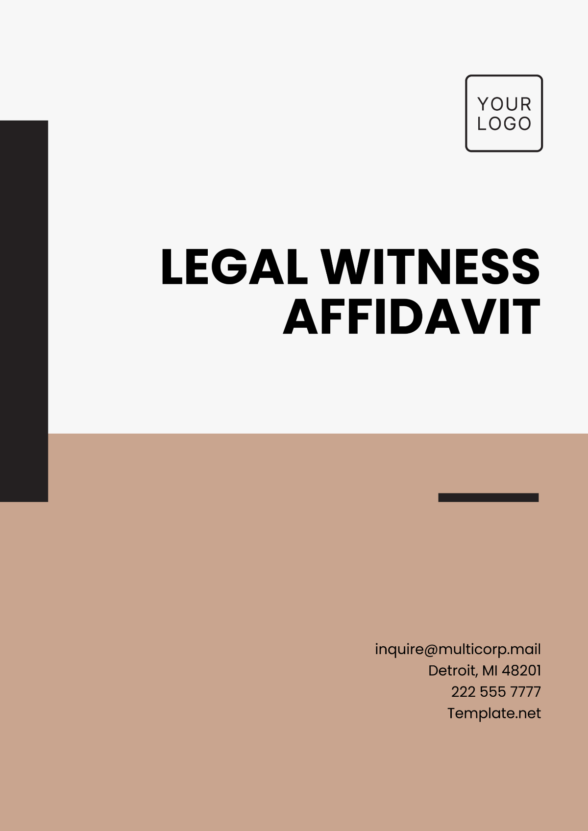 Legal Witness Affidavit Template - Edit Online & Download