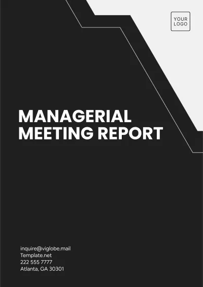 Free Managerial Meeting Report Template to Edit Online