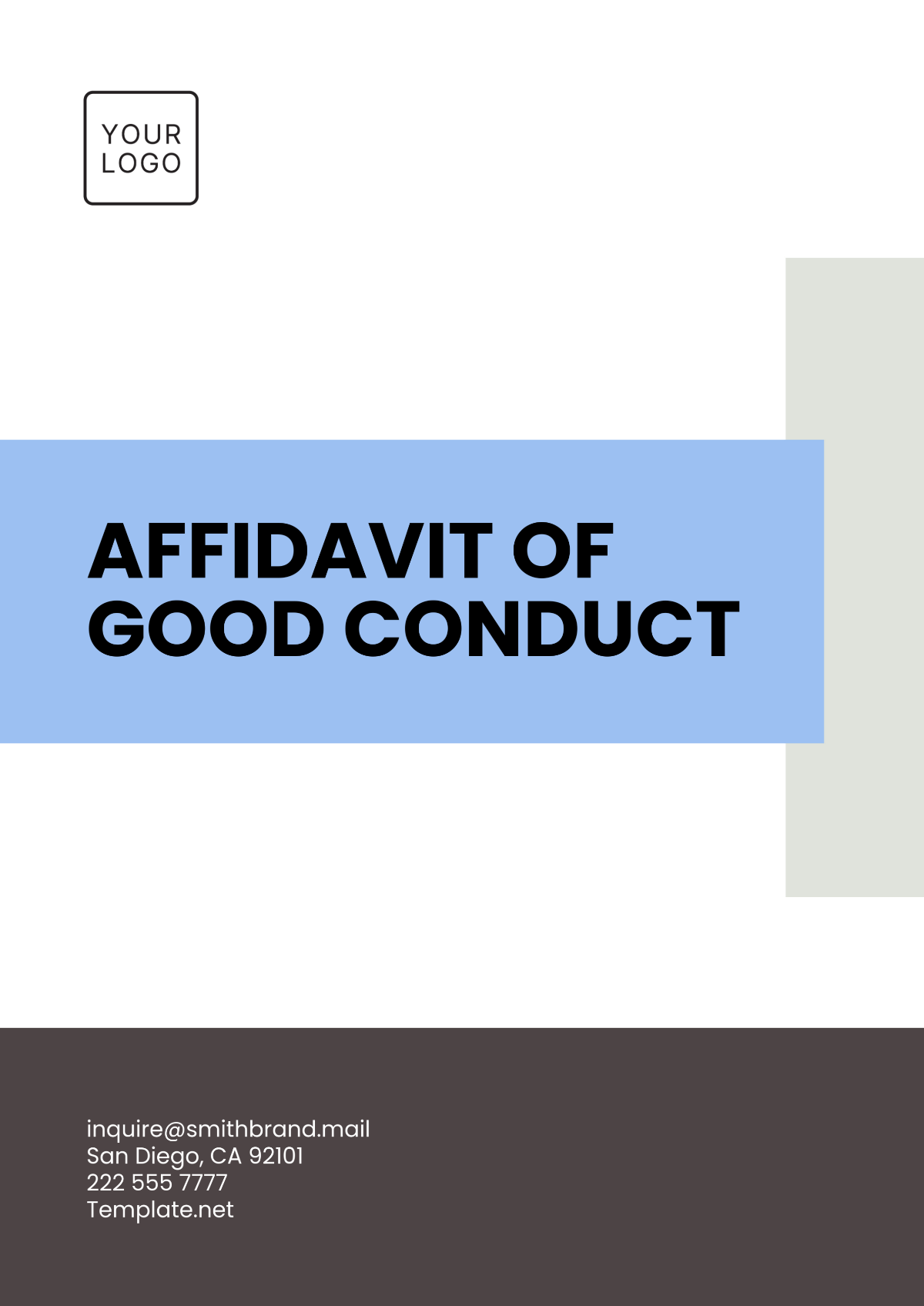 Affidavit of Good Conduct Template - Edit Online & Download