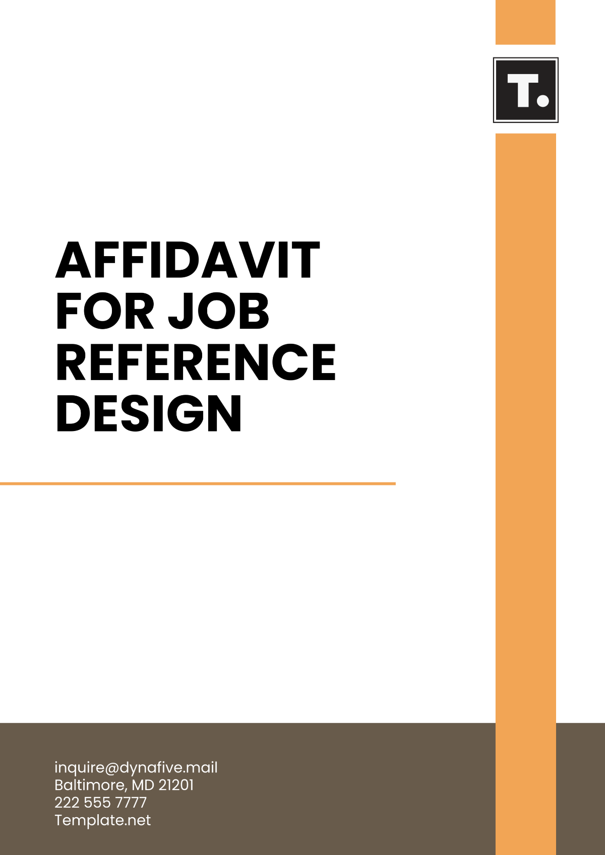 Affidavit for Job Reference Design Template - Edit Online & Download