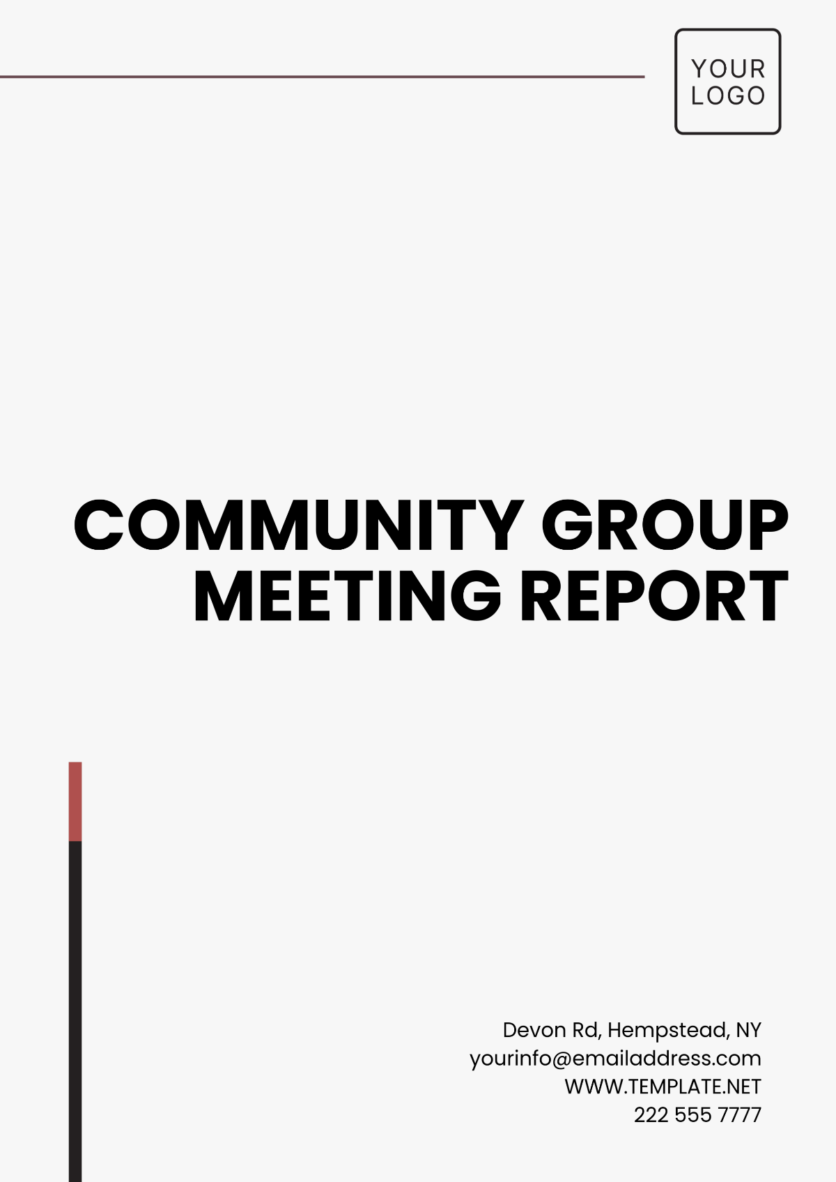 Community Group Meeting Report Template