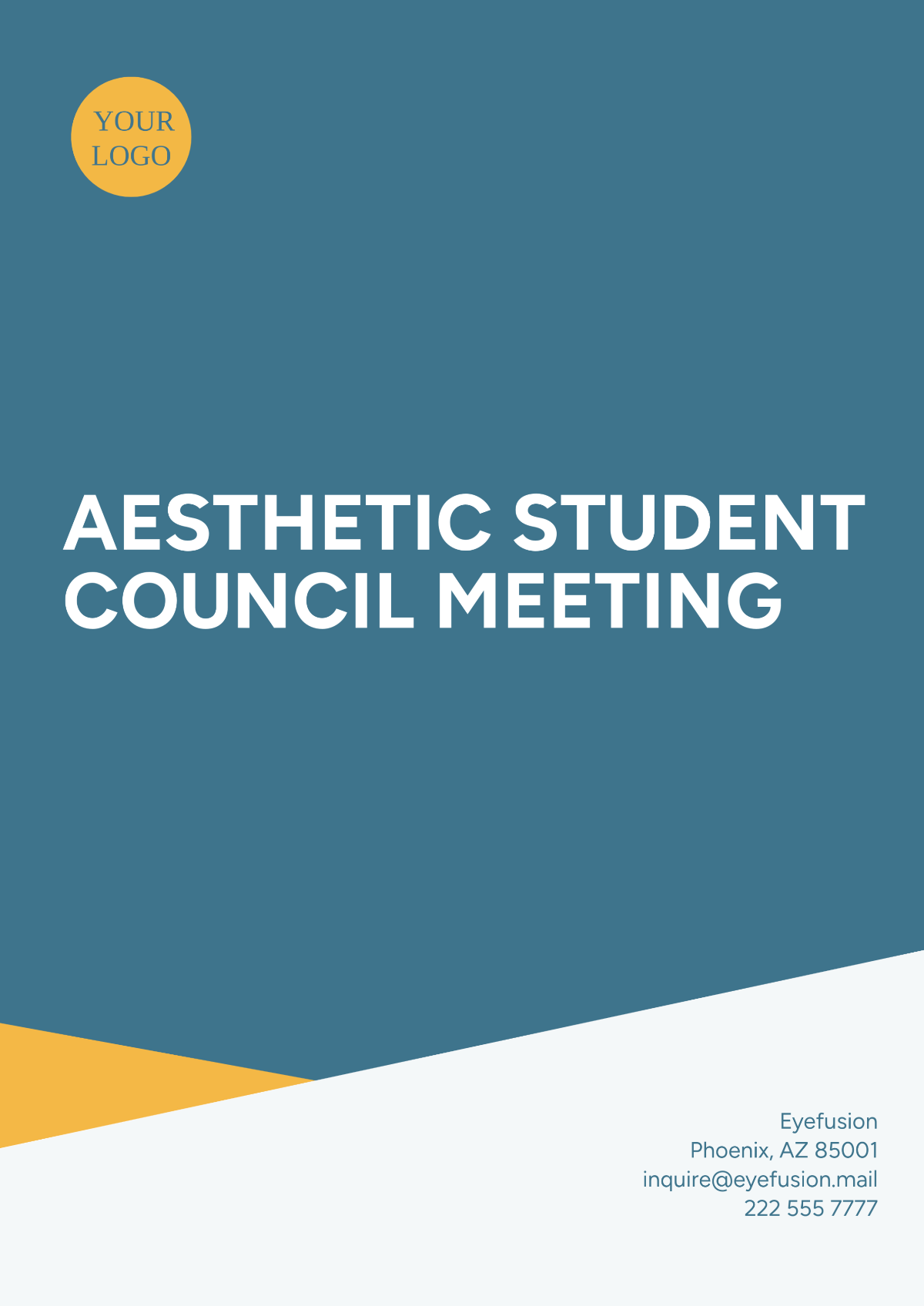 Aesthetic Student Council Meeting Template